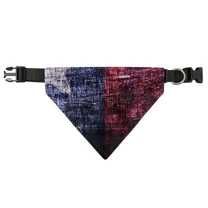 Grunge Texas Flag Print Over The Collar Dog Bandana