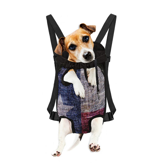 Grunge Texas Flag Print Pet Carrier Backpack