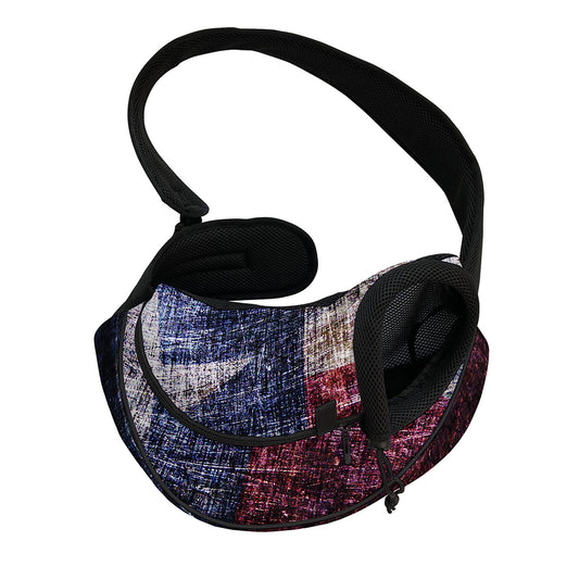Grunge Texas Flag Print Pet Sling Carrier