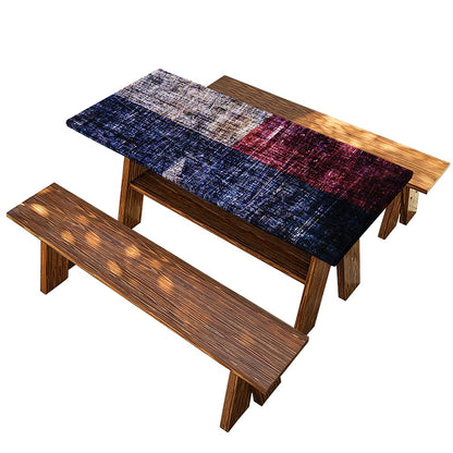 Grunge Texas Flag Print Picnic Table Cover
