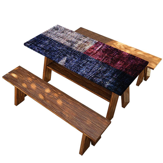 Grunge Texas Flag Print Picnic Table Cover
