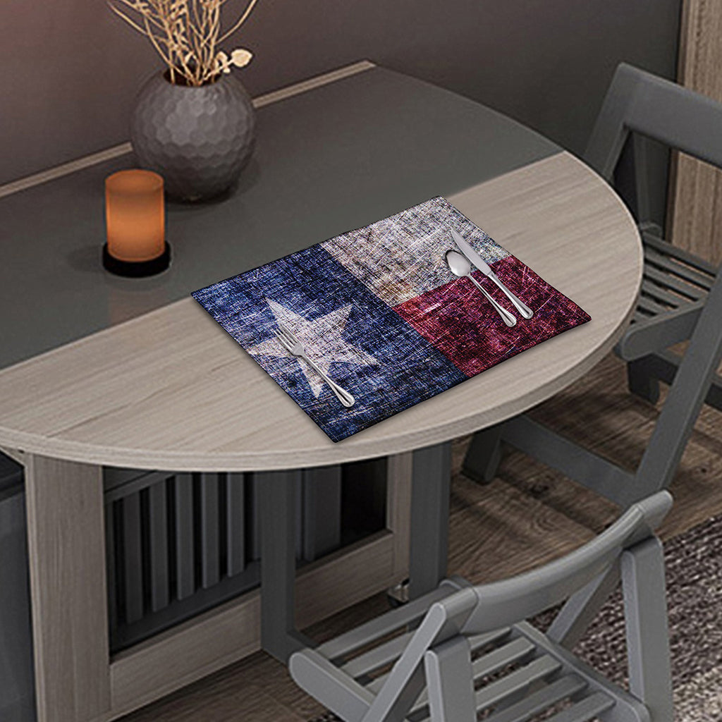 Grunge Texas Flag Print Placemat