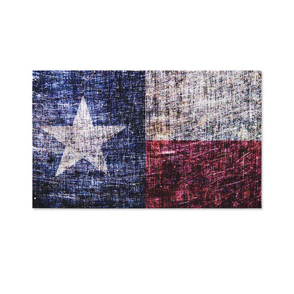 Grunge Texas Flag Print Polyester Flag