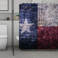 Grunge Texas Flag Print Polyester Shower Curtain