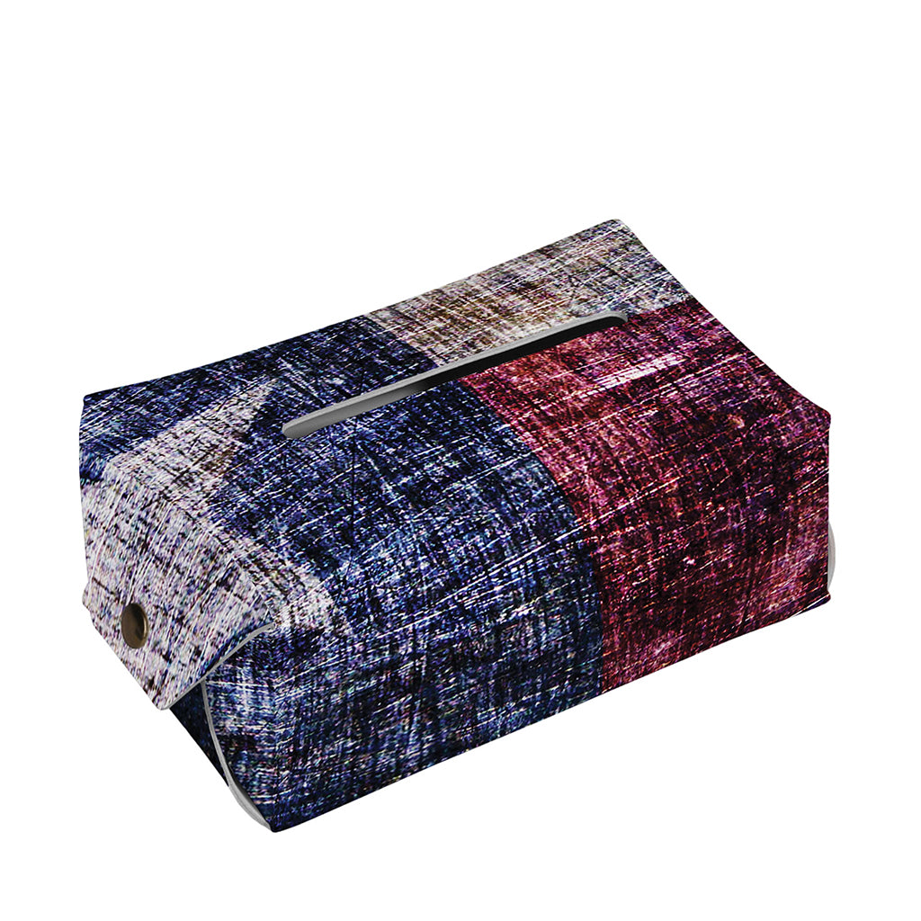 Grunge Texas Flag Print Rectangle Tissue Box Cover