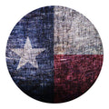 Grunge Texas Flag Print Round Blanket