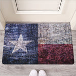 Grunge Texas Flag Print Rubber Doormat