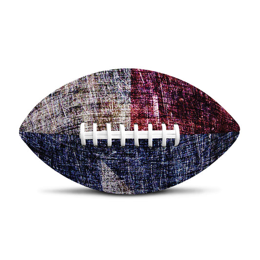 Grunge Texas Flag Print Rugby Ball