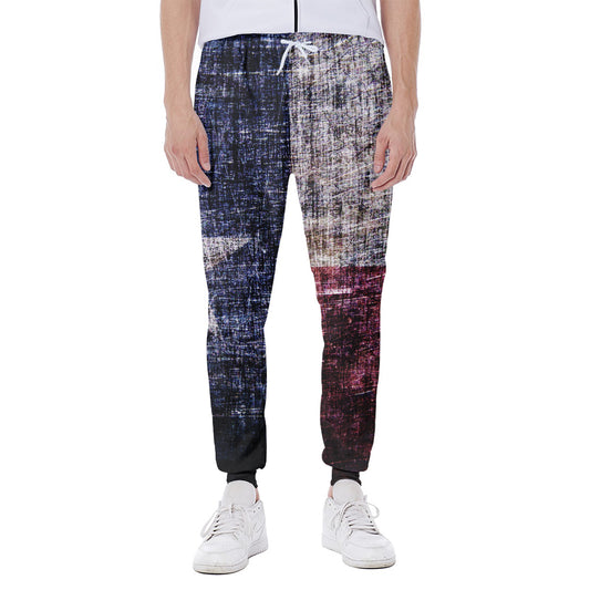 Grunge Texas Flag Print Scuba Joggers