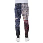 Grunge Texas Flag Print Scuba Joggers