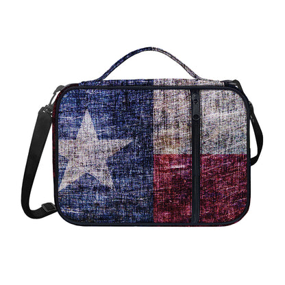 Grunge Texas Flag Print Shoulder Strap Bible Bag