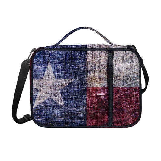 Grunge Texas Flag Print Shoulder Strap Bible Bag