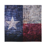 Grunge Texas Flag Print Silk Bandana
