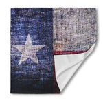 Grunge Texas Flag Print Silk Bandana