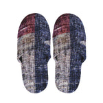 Grunge Texas Flag Print Slippers