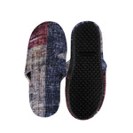 Grunge Texas Flag Print Slippers