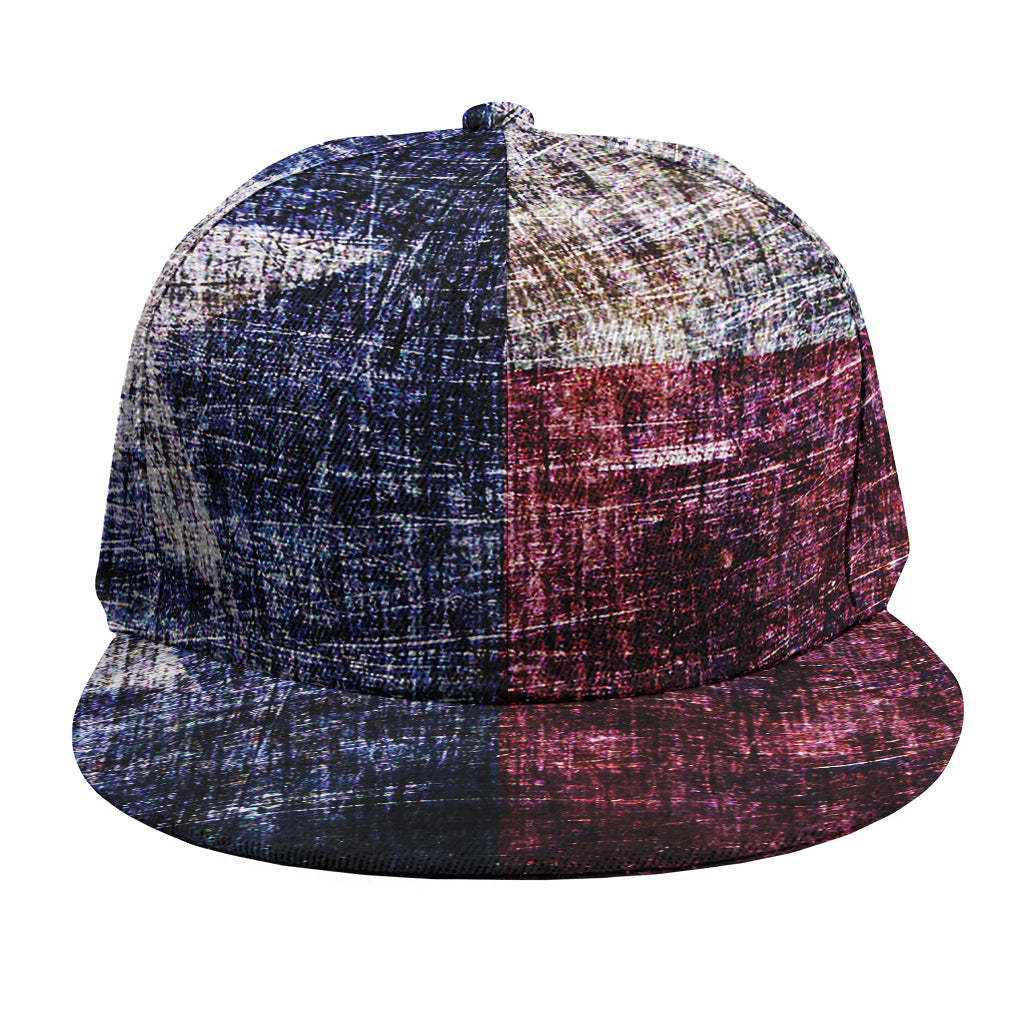 Grunge Texas Flag Print Snapback Cap