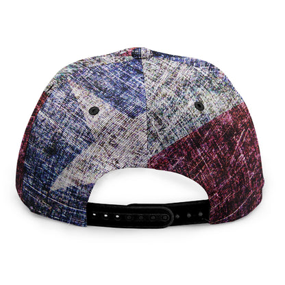 Grunge Texas Flag Print Snapback Cap
