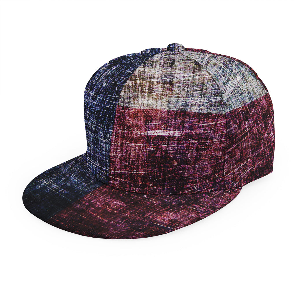Grunge Texas Flag Print Snapback Cap