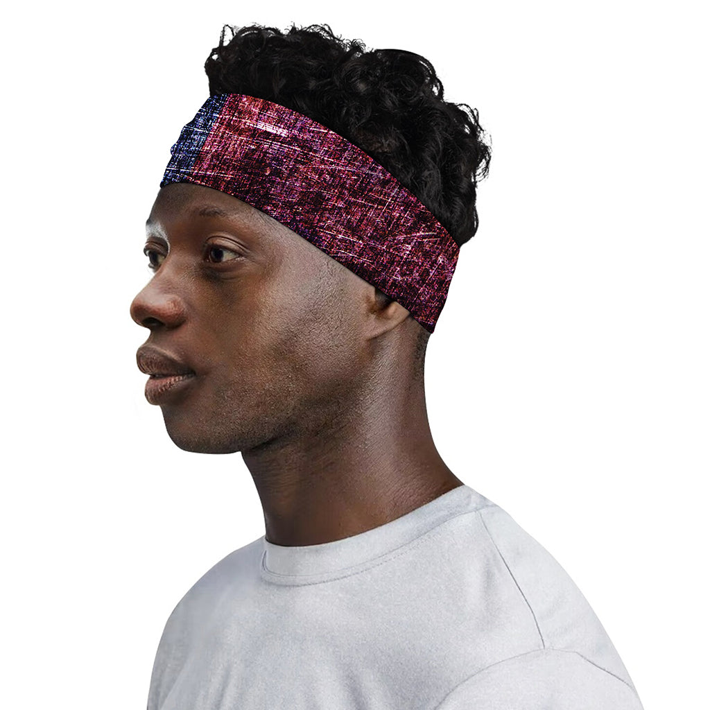 Grunge Texas Flag Print Sports Headband