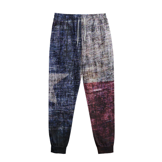 Grunge Texas Flag Print Sweatpants