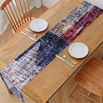 Grunge Texas Flag Print Table Runner