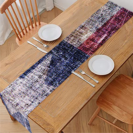 Grunge Texas Flag Print Table Runner