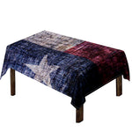 Grunge Texas Flag Print Tablecloth