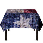 Grunge Texas Flag Print Tablecloth