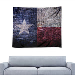 Grunge Texas Flag Print Tapestry