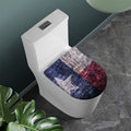 Grunge Texas Flag Print Toilet Lid Cover