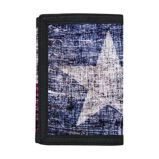 Grunge Texas Flag Print Trifold Wallet