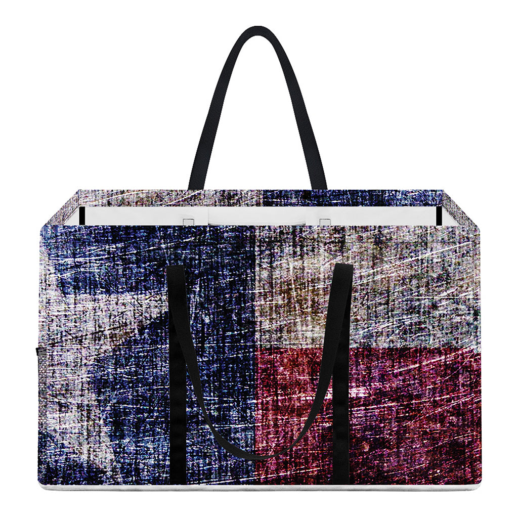 Grunge Texas Flag Print Utility Tote Bag