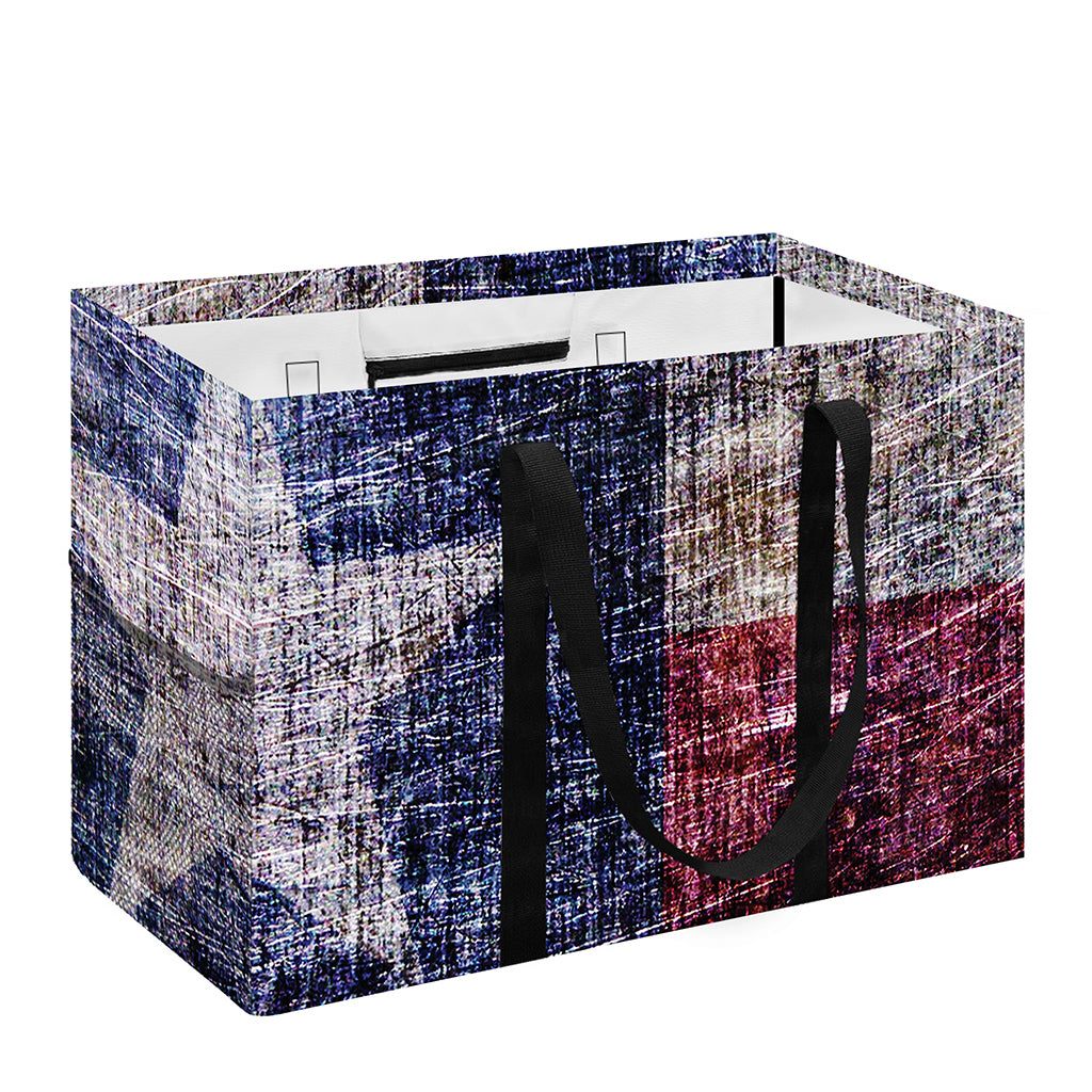 Grunge Texas Flag Print Utility Tote Bag