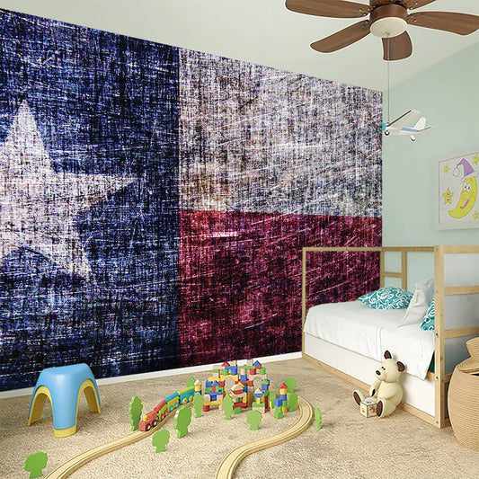 Grunge Texas Flag Print Wall Sticker