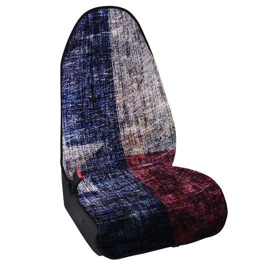 Grunge Texas Flag Print Waterproof Car Seat Cover