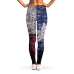 Grunge Texas Flag Print Women's Leggings