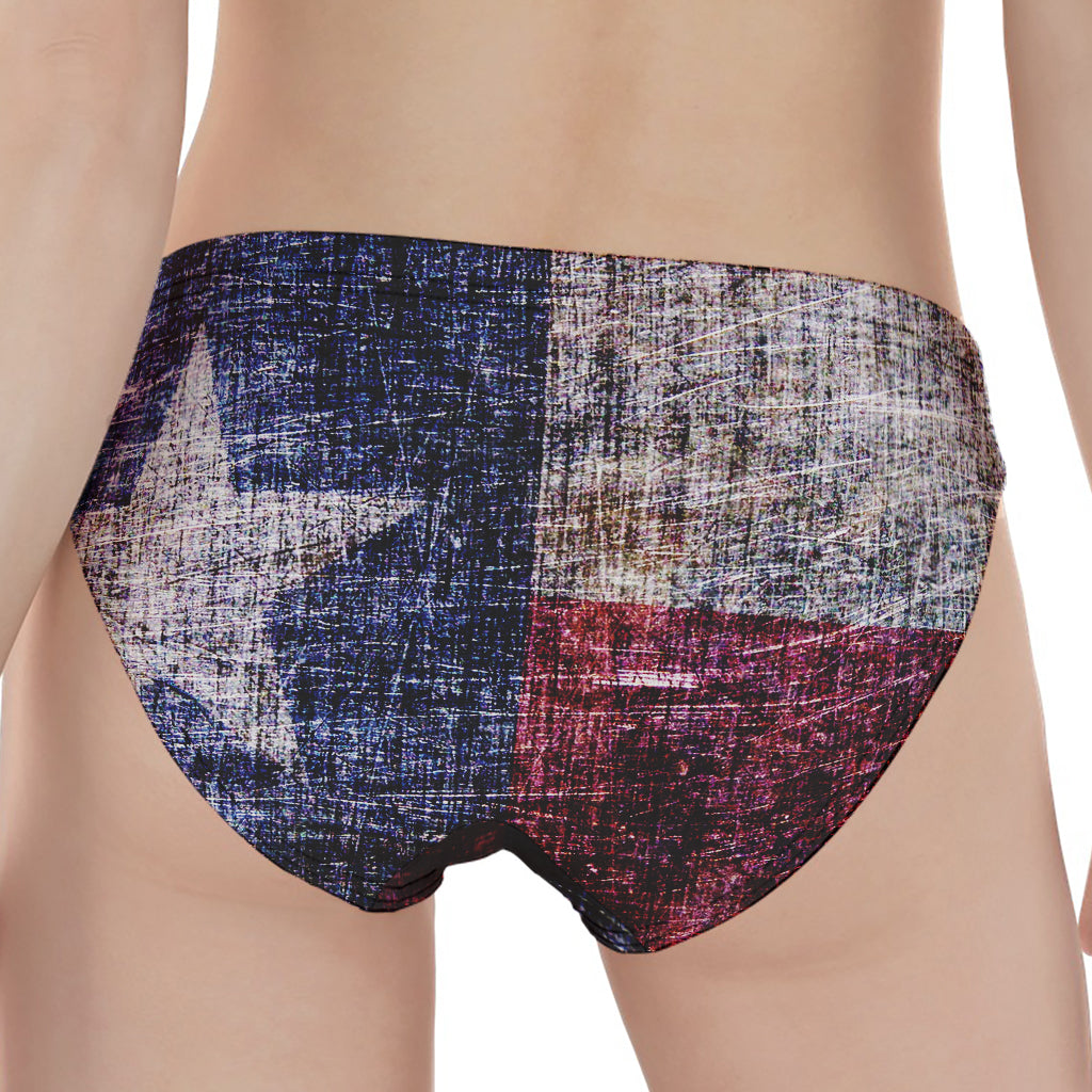 Grunge Texas Flag Print Women's Panties