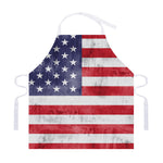 Grunge USA Flag Print Adjustable Apron