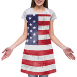 Grunge USA Flag Print Adjustable Apron