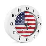 Grunge USA Flag Print Alarm Clock