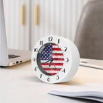 Grunge USA Flag Print Alarm Clock