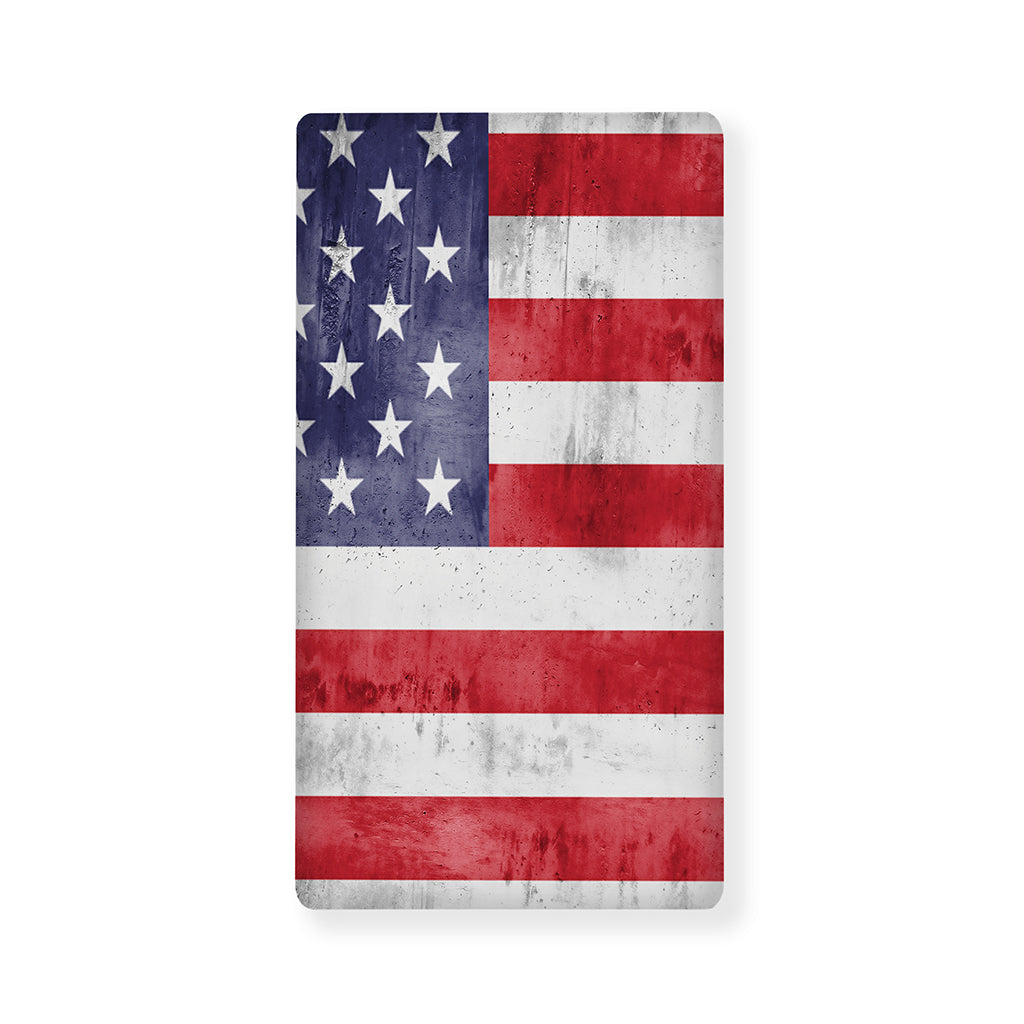 Grunge USA Flag Print Baby Crib Sheet