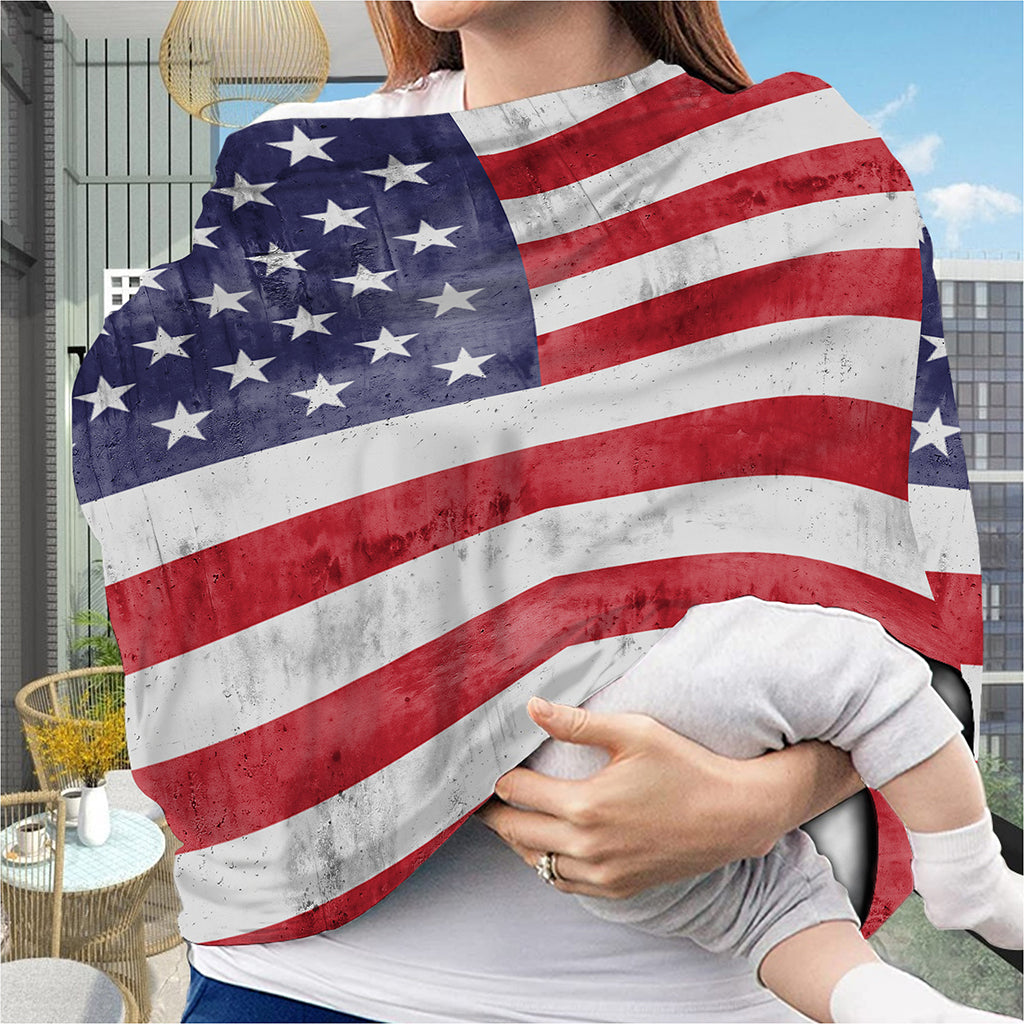 Grunge USA Flag Print Baby Seat Cover
