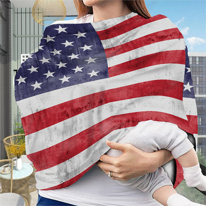 Grunge USA Flag Print Baby Seat Cover