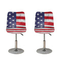 Grunge USA Flag Print Bar Stool Covers