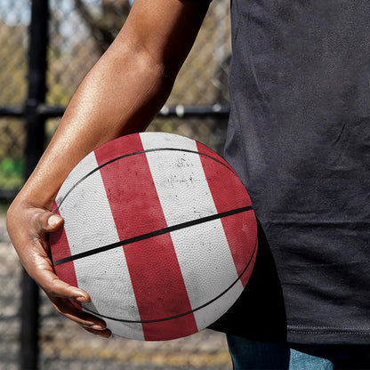 Grunge USA Flag Print Basketball
