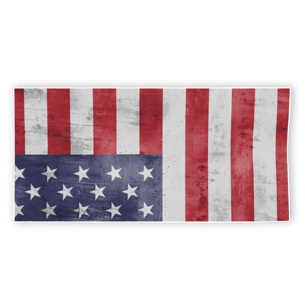 Grunge USA Flag Print Beach Towel
