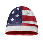 Grunge USA Flag Print Beanie