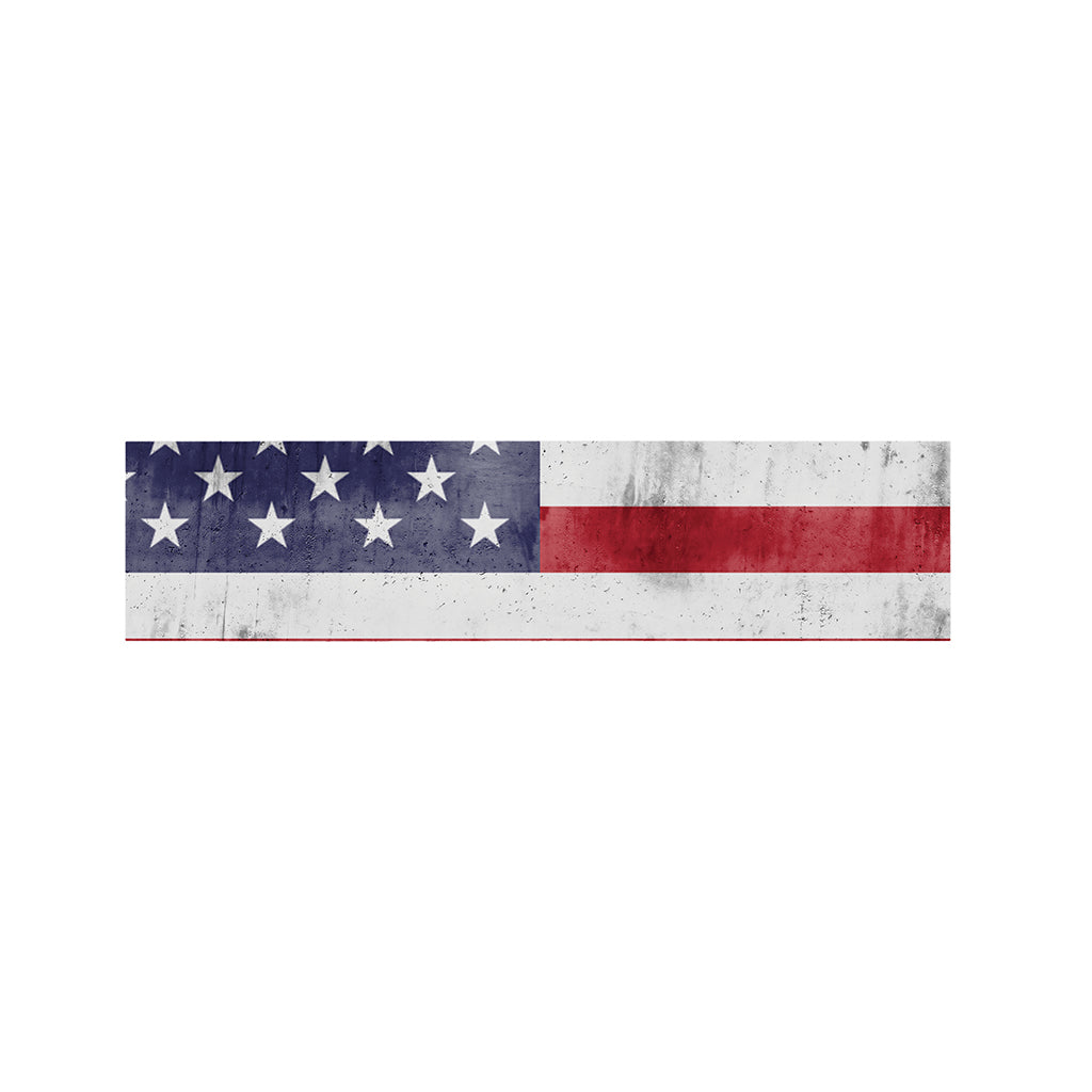Grunge USA Flag Print Bed Runner